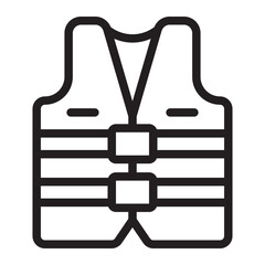 life jacket line icon