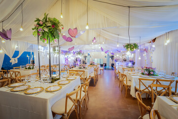 Decorated Living Room, For An Event Party Or Wedding Reception.