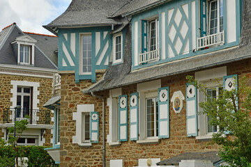 Saint Malo; France - july 30 2023 : walled city - obrazy, fototapety, plakaty