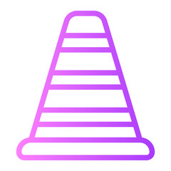 traffic cone gradient icon