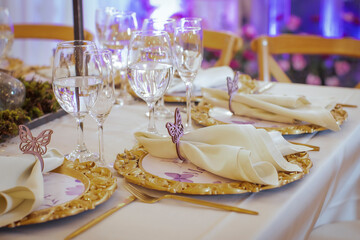 Table Decoration For An Event Party Or Wedding Reception.