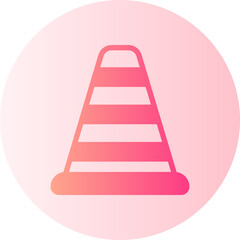 traffic cone gradient icon