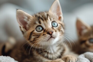 photo featuring a cute, sweet baby Bengal kitten
