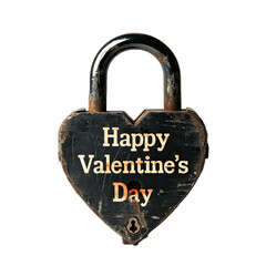 A Love Lock to Seal Your Commitment on a Bridge.. Isolated on a Transparent Background. Cutout PNG.