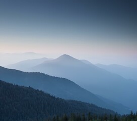 Mountain mist gradient from soft grey to blue