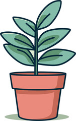Digital Garden Chronicles Stories in Plant VectorsGreen Whispers Serene Plant Vectors in Illustration