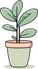 Fototapeta na wymiar Artistic Greens Expressive Plant Vectors in IllustrationVectorized Plantopia A World of Plant Vectors