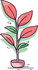 Digital Plant Symphony Harmonious Vectors of NatureVectorized Flora Fantasia Dreamlike Plant Illustrations