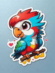Detailed illustration of a cute Parrot