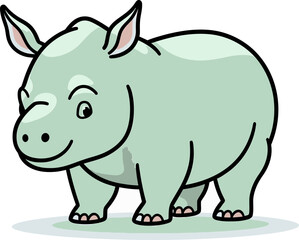 Rhino Vector Sketch DrawingRhino Vector Art for Posters