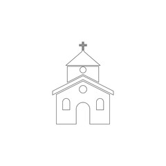 Church icon isolated on transparent background