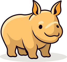 Rhino Outline Vector IllustrationVector Rhino Logo Design