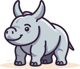 Rhino Vector Art for Apparel BrandingRhino Vector Banner Design