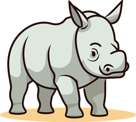 Rhino Vector Graphic for SignageRhino Vector Illustration for Editorial Use