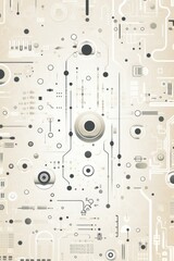 ivory smooth background with some light grey infrastructure symbols and connections technology background