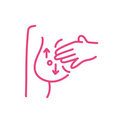 Hand drawn breast cancer prevention