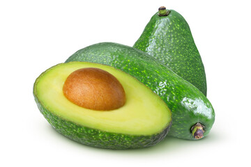 Avocado on isolated white background.