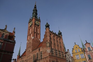 Fototapeta na wymiar Main town hall in Old Town of Gdansk, Poland