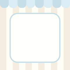 Cute Kawaii stripes notepad memo pad and social media background