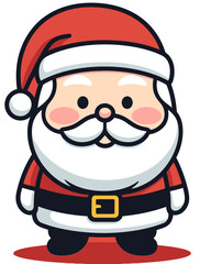 Obraz na płótnie Canvas Santa Claus Vector Holiday SceneSanta Claus Vector Seasonal Graphic