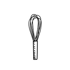 Hand Drawn Kitchen Wisk tools Doodle 