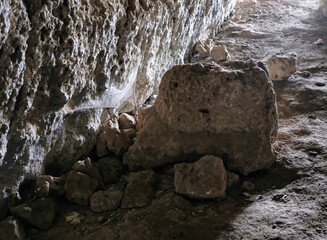 Prehistoric caves in the Murgia Materana reserve (Matera Italy) dating back to the Paleolithic and Neolithic periods