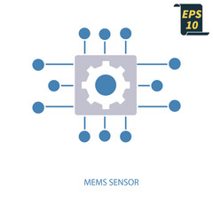 mems sensor icons  symbol vector elements for infographic web - obrazy, fototapety, plakaty