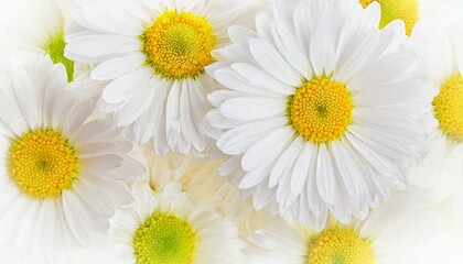 Tender white daisy close up, spring flowers background