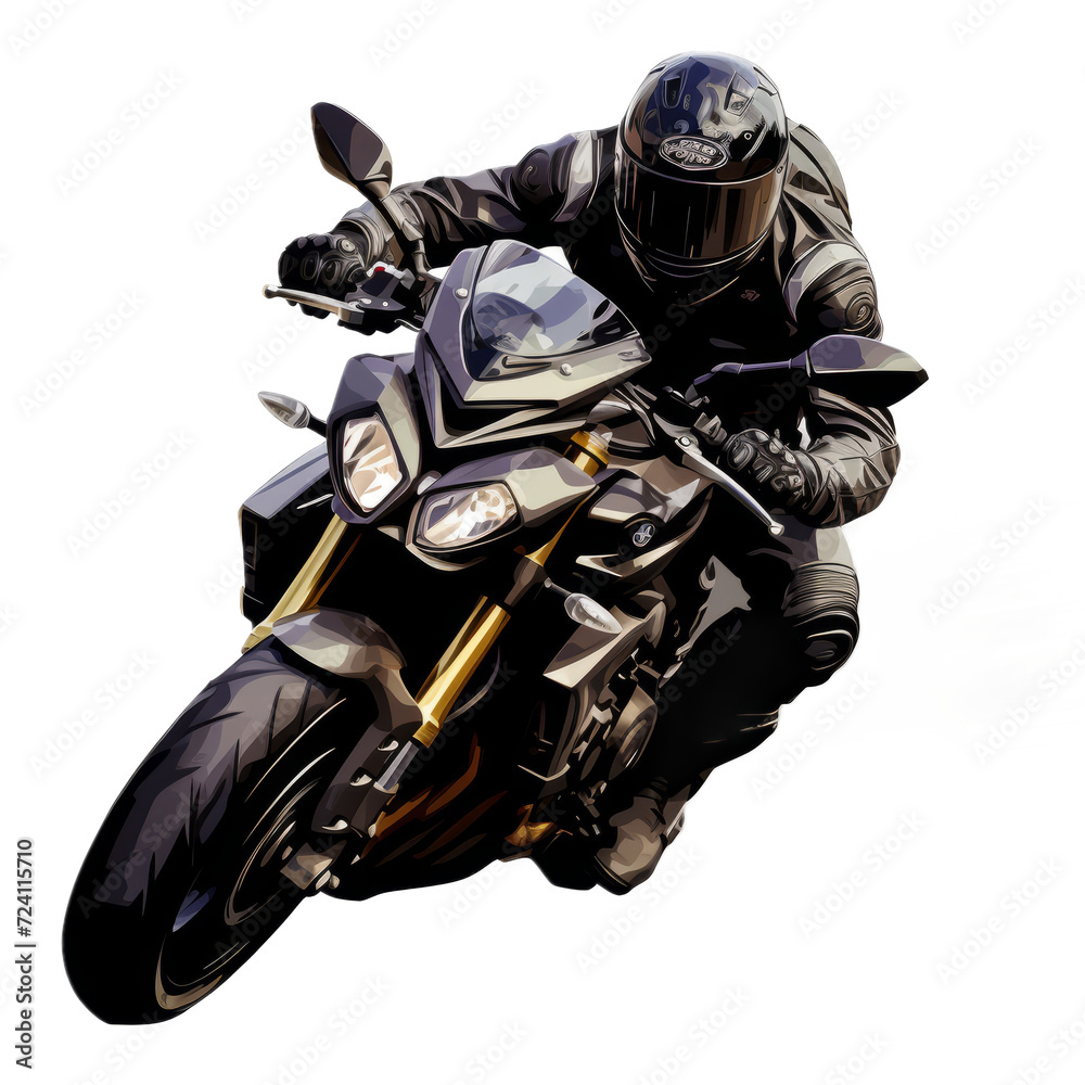 Wall mural motorcycle. isolated on a white background png like