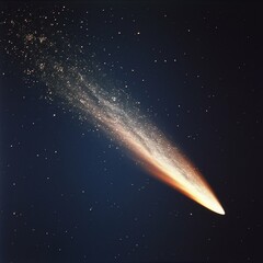 Celestial Comet Streaking Across the Starry Sky. Generative ai
