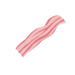Obraz na płótnie Canvas Fresh Bacon Slice 