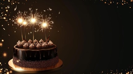 A sparkler-adorned cake sets the stage for a celebration