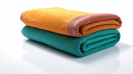 Vibrant Towel Isolated on White 