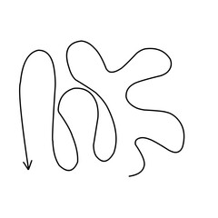 Hand Drawn Long Arrow Doodle 