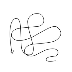 Hand Drawn Long Arrow Doodle 