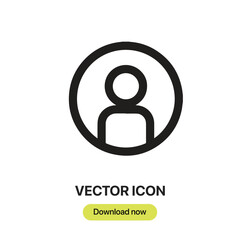 Login icon vector. Linear-style sign for mobile concept and web design. Login symbol illustration. Pixel vector graphics - Vector.	
