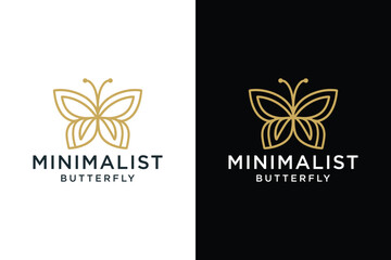 butterfly logo design Minimalist elegant butterfly logo design symbol