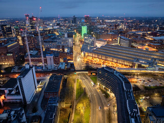 Aerial image of Stockport road Manchester