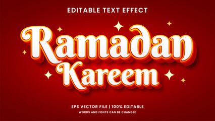 Ramadan kareem 3d editable text effect