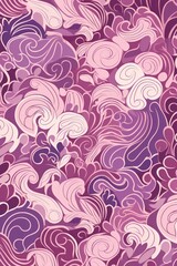 mauve random hand drawn patterns, tileable, calming colors vector illustration pattern