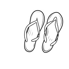 Hand Drawn Sandals Doodle 