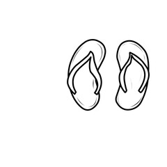 Hand Drawn Sandals Doodle 