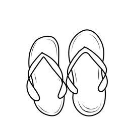 Hand Drawn Sandals Doodle 