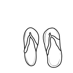 Hand Drawn Sandals Doodle 
