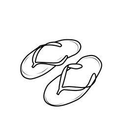 Hand Drawn Sandals Doodle 