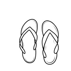 Hand Drawn Sandals Doodle 