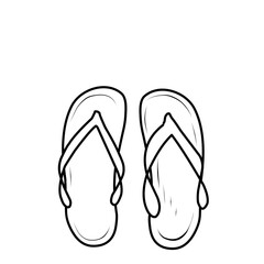 Hand Drawn Sandals Doodle 