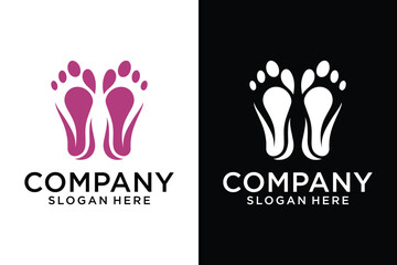 footprint design vector footprint footprint sign foot walking logo vector icon silhouette image