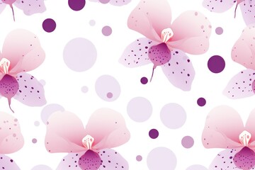 orchid polka dot, boho color palette, simple line, modern minimalist vector illustration pattern
