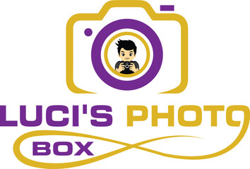 photo box logo, photography emblem, camera symbol, creative design mark, modern photography logo, professional photographer branding, photo studio icon,
